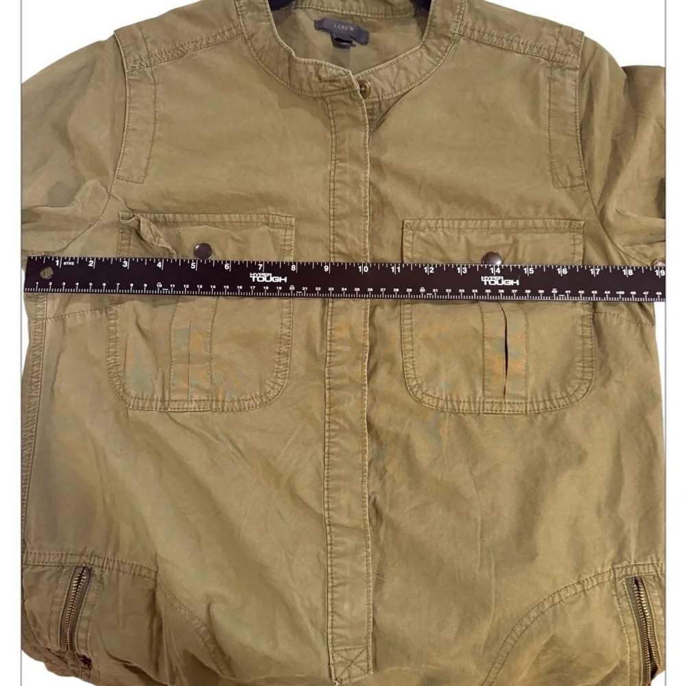 J. Crew Ladies Sz 10 Olive Safari Military‎ Utility Shirt Dress